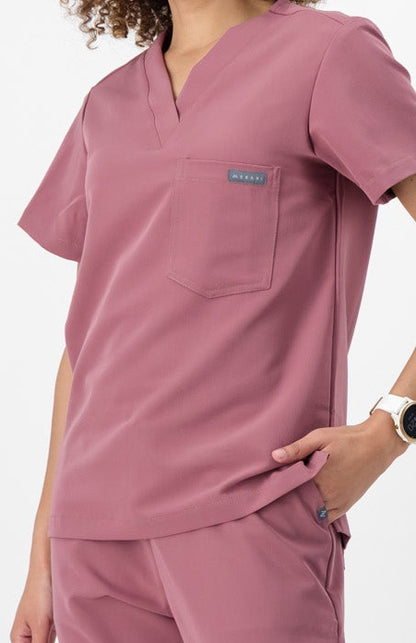The Penny Women's Scrub Top - Rouge