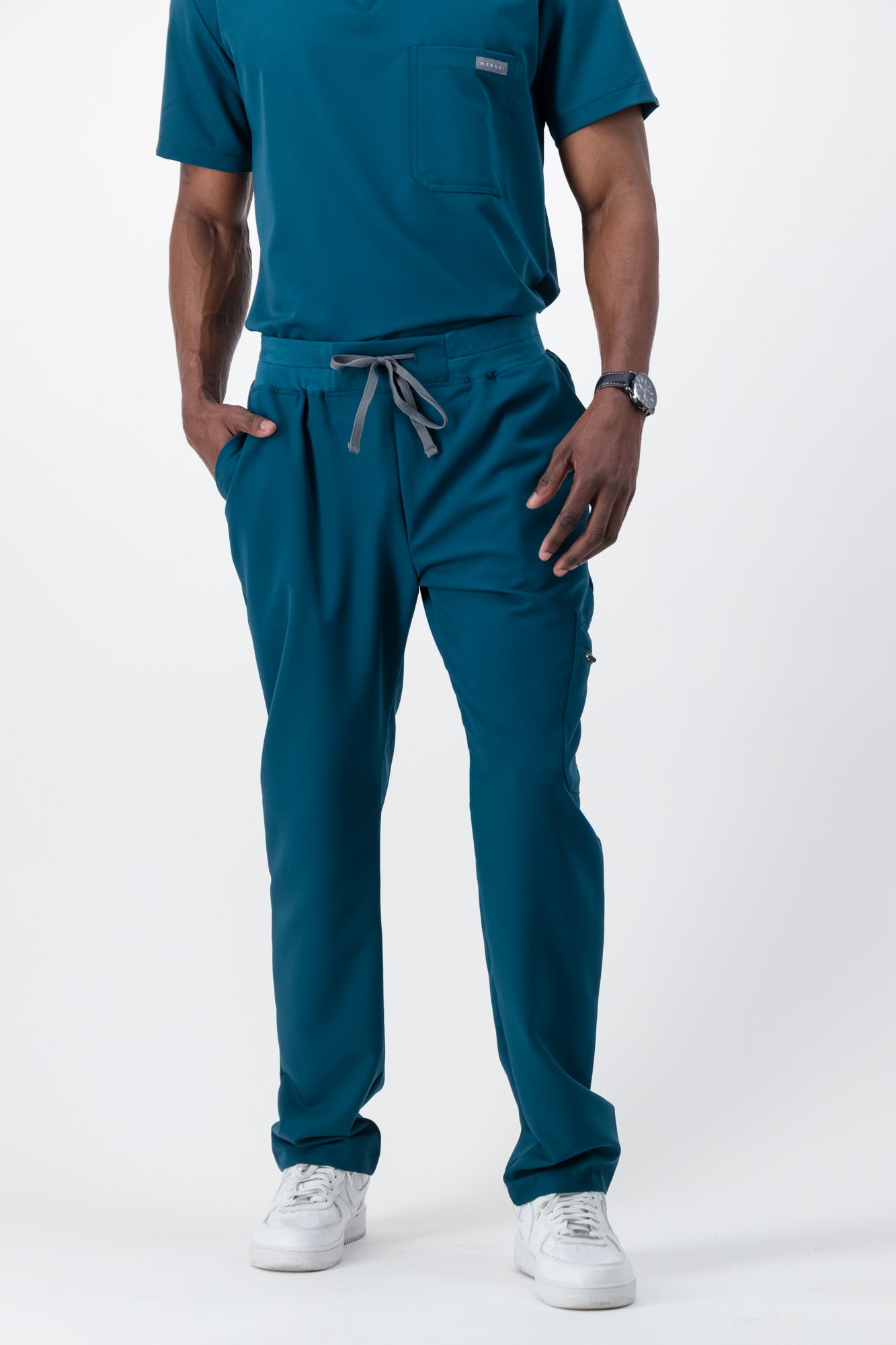 The Mens Straight Leg Scrub Pants - Lagoon - Meraki Scrubs