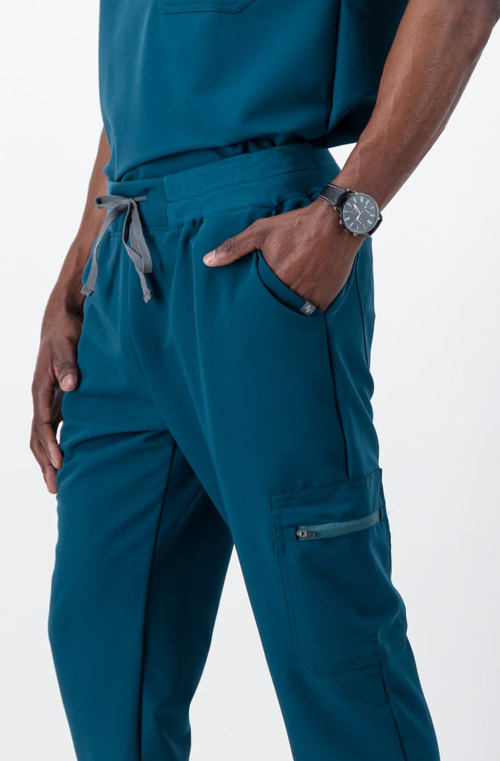 The Mens Straight Leg Scrub Pants - Lagoon - Meraki Scrubs