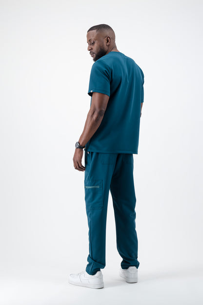 The Alexander Men's Scrub Top - Lagoon - Meraki Scrubs