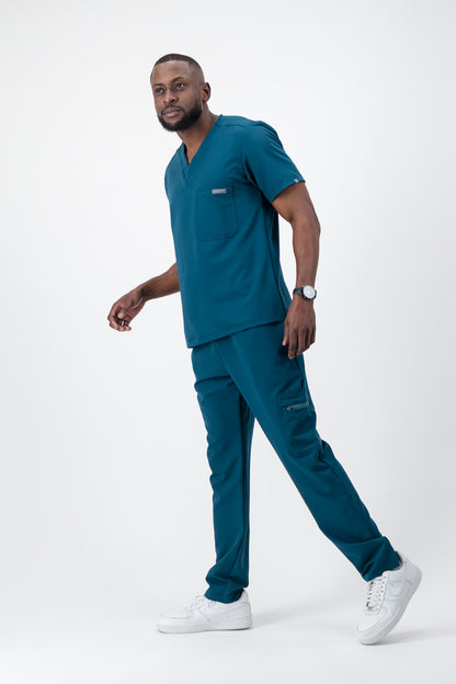 The Mens Straight Leg Scrub Pants - Lagoon - Meraki Scrubs