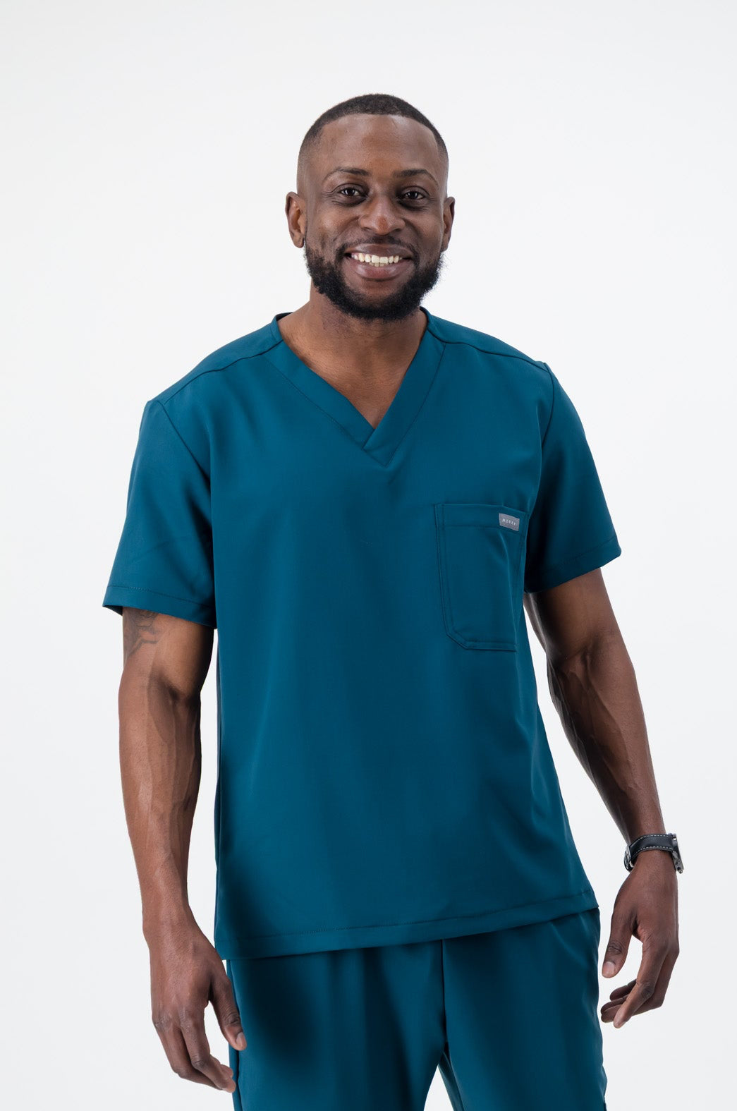 The Chris Men's Scrub Top - Lagoon - Meraki Scrubs