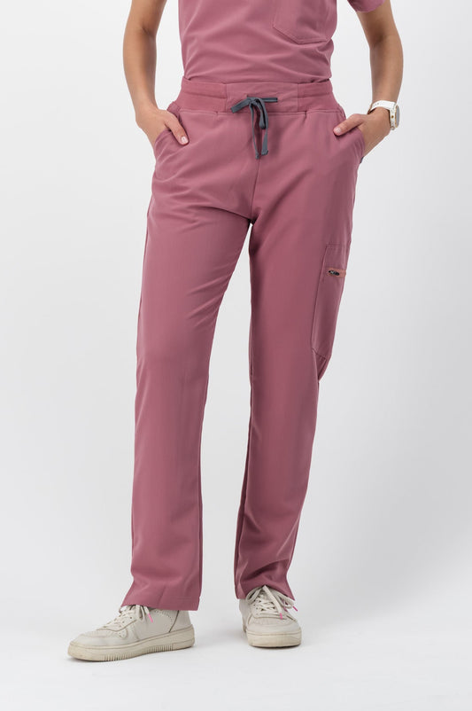 The Ladies Straight Leg Scrub Pants - Rouge