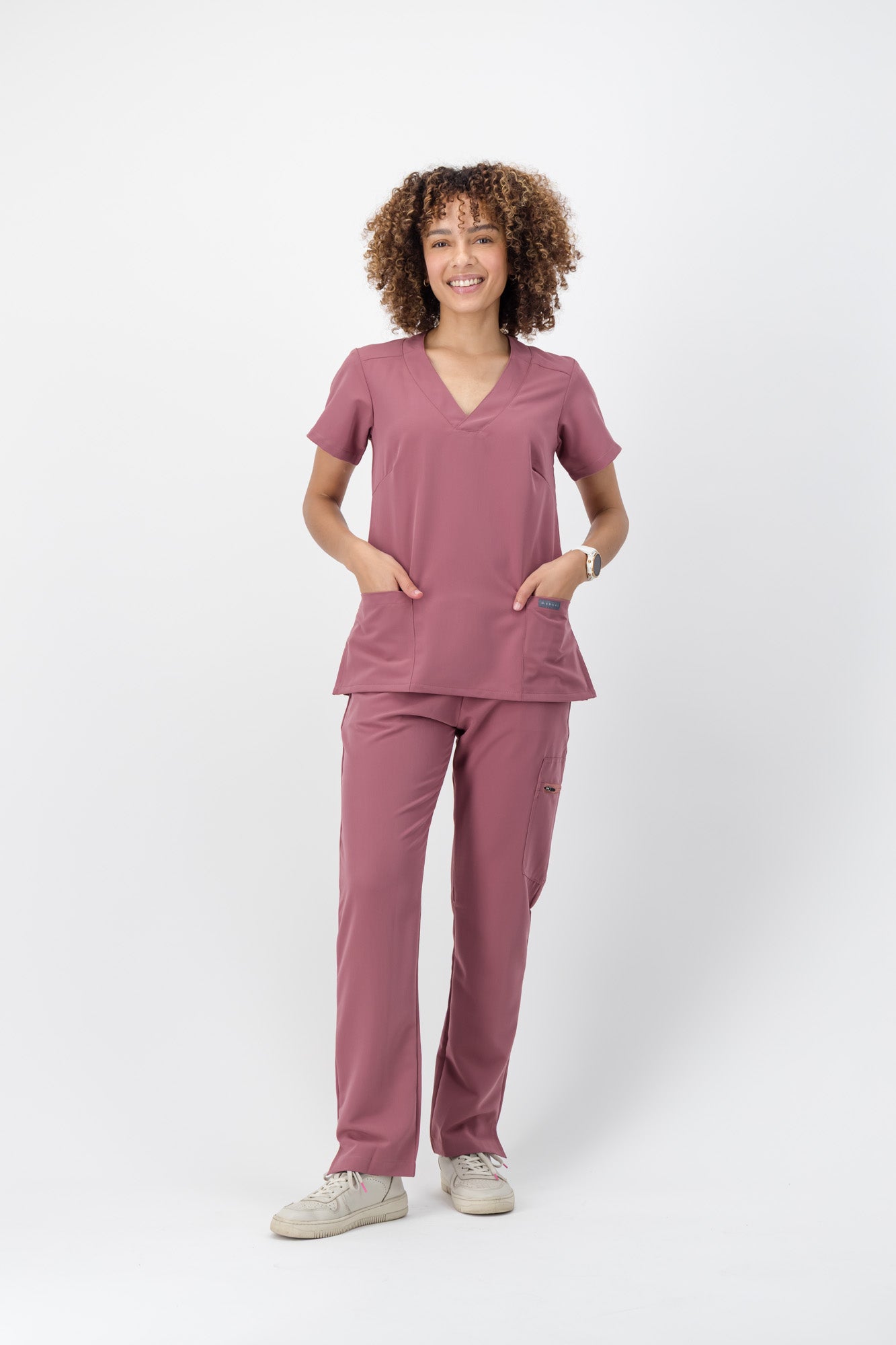 The Ladies Straight Leg Scrub Pants - Rouge