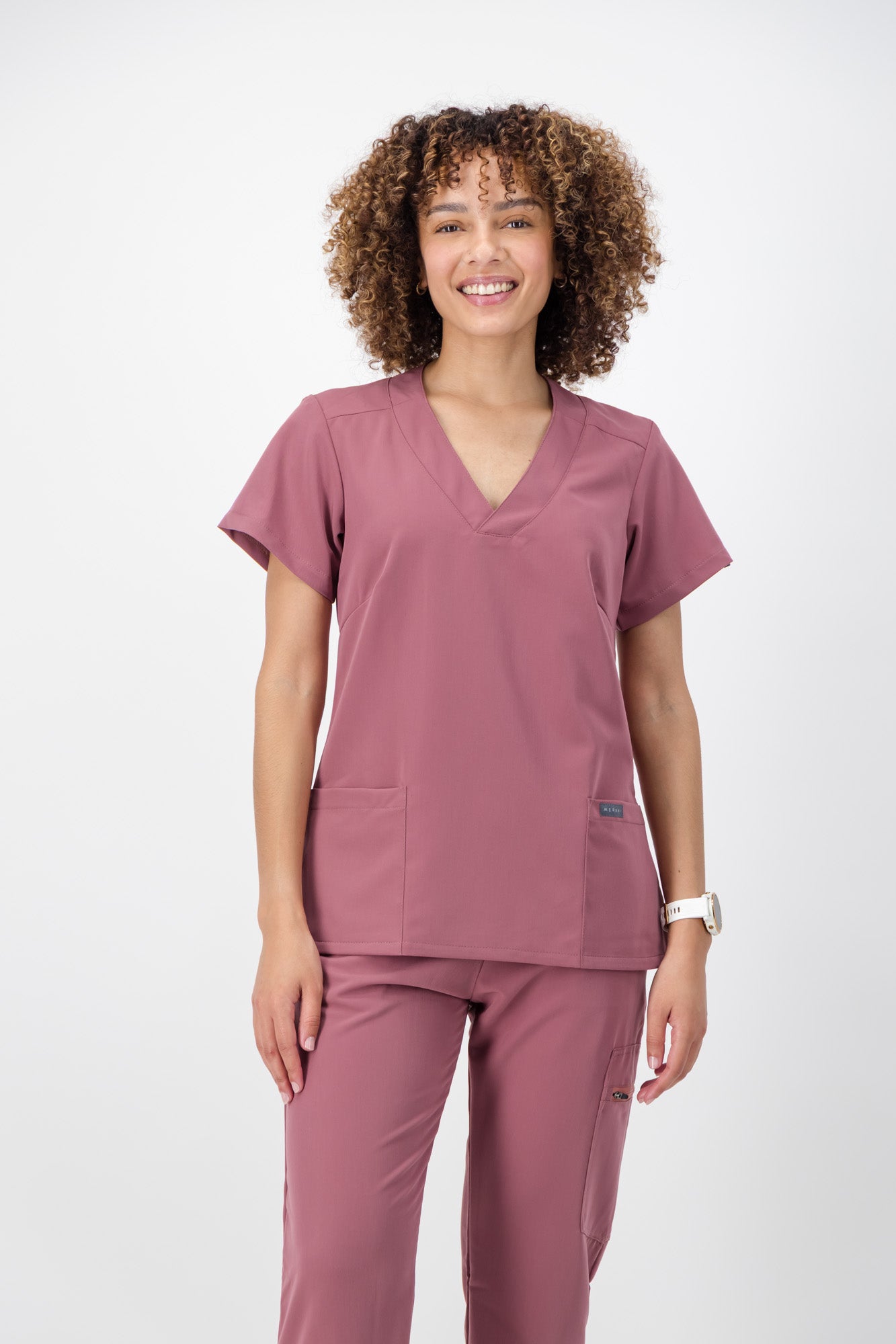 The Marie Women's Scrub Top - Rouge