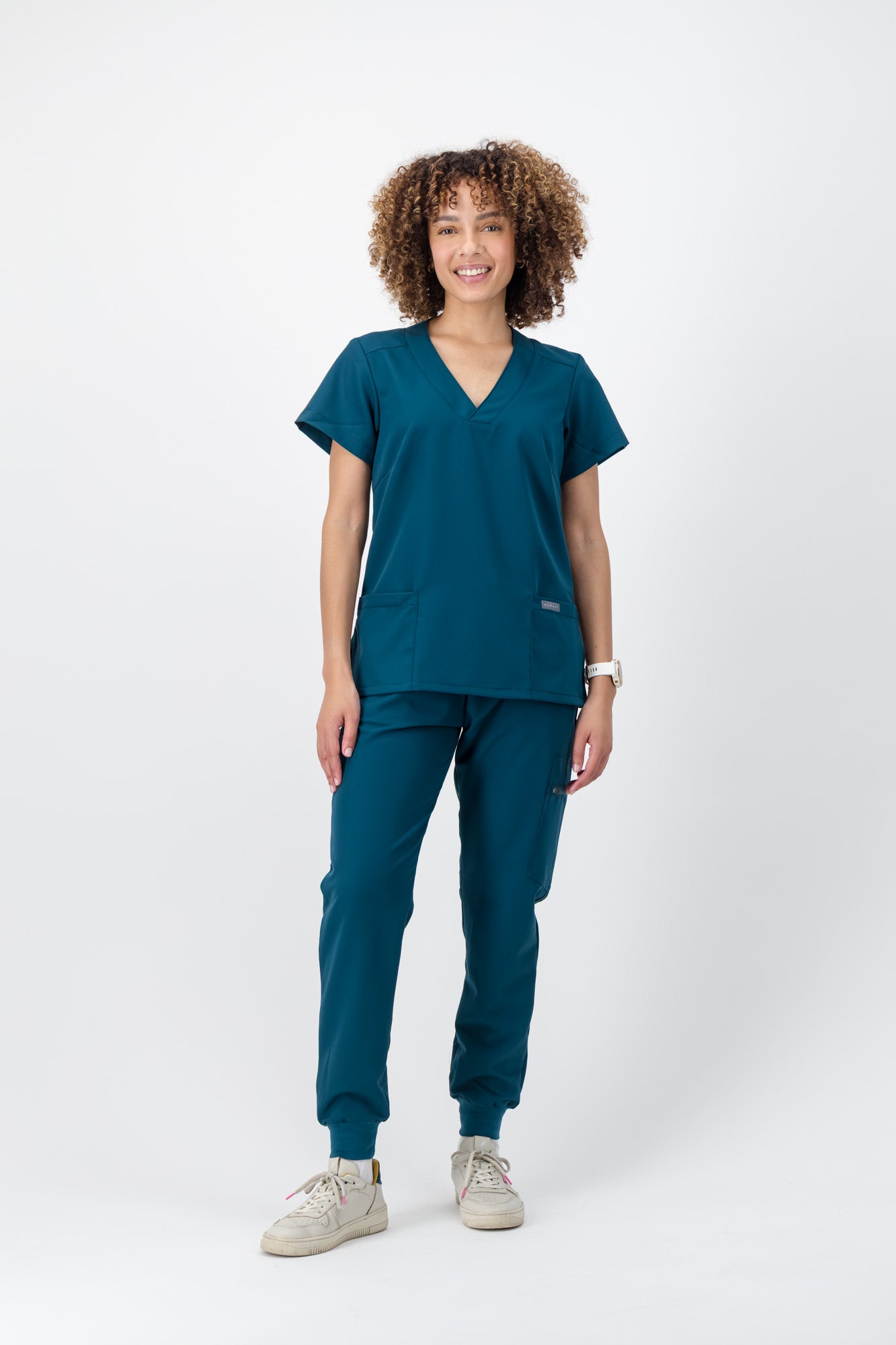 The Marie Women's Scrub Top - Lagoon - Meraki Scrubs