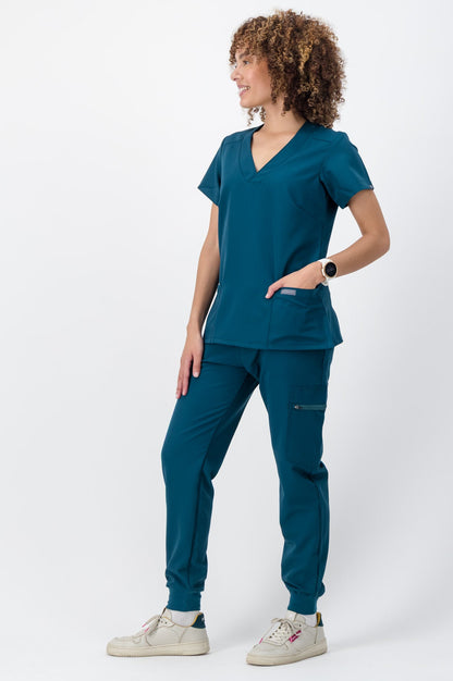 The Ladies Scrub Jogger - Lagoon - Meraki Scrubs