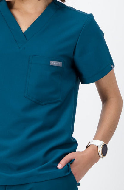The Penny Women's Scrub Top - Lagoon - Meraki Scrubs