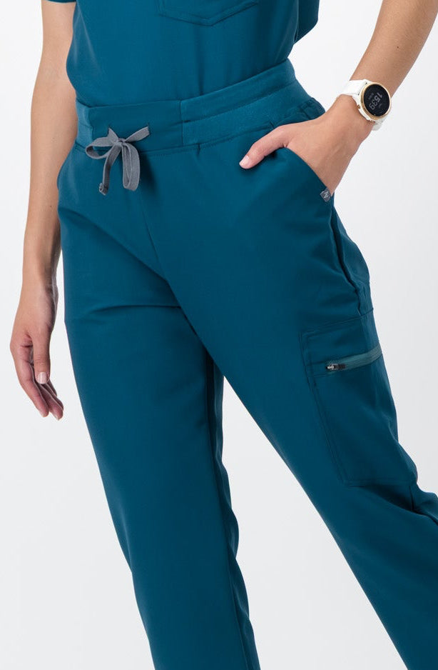 The Ladies Straight Leg Scrub Pants - Lagoon - Meraki Scrubs