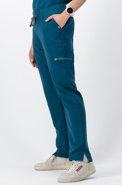 The Ladies Straight Leg Scrub Pants - Lagoon - Meraki Scrubs