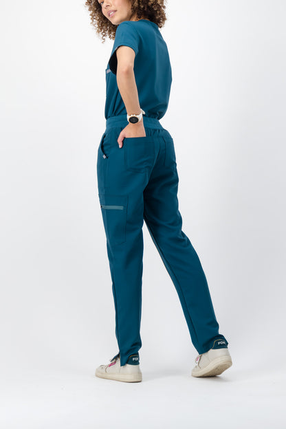 The Ladies Straight Leg Scrub Pants - Lagoon - Meraki Scrubs