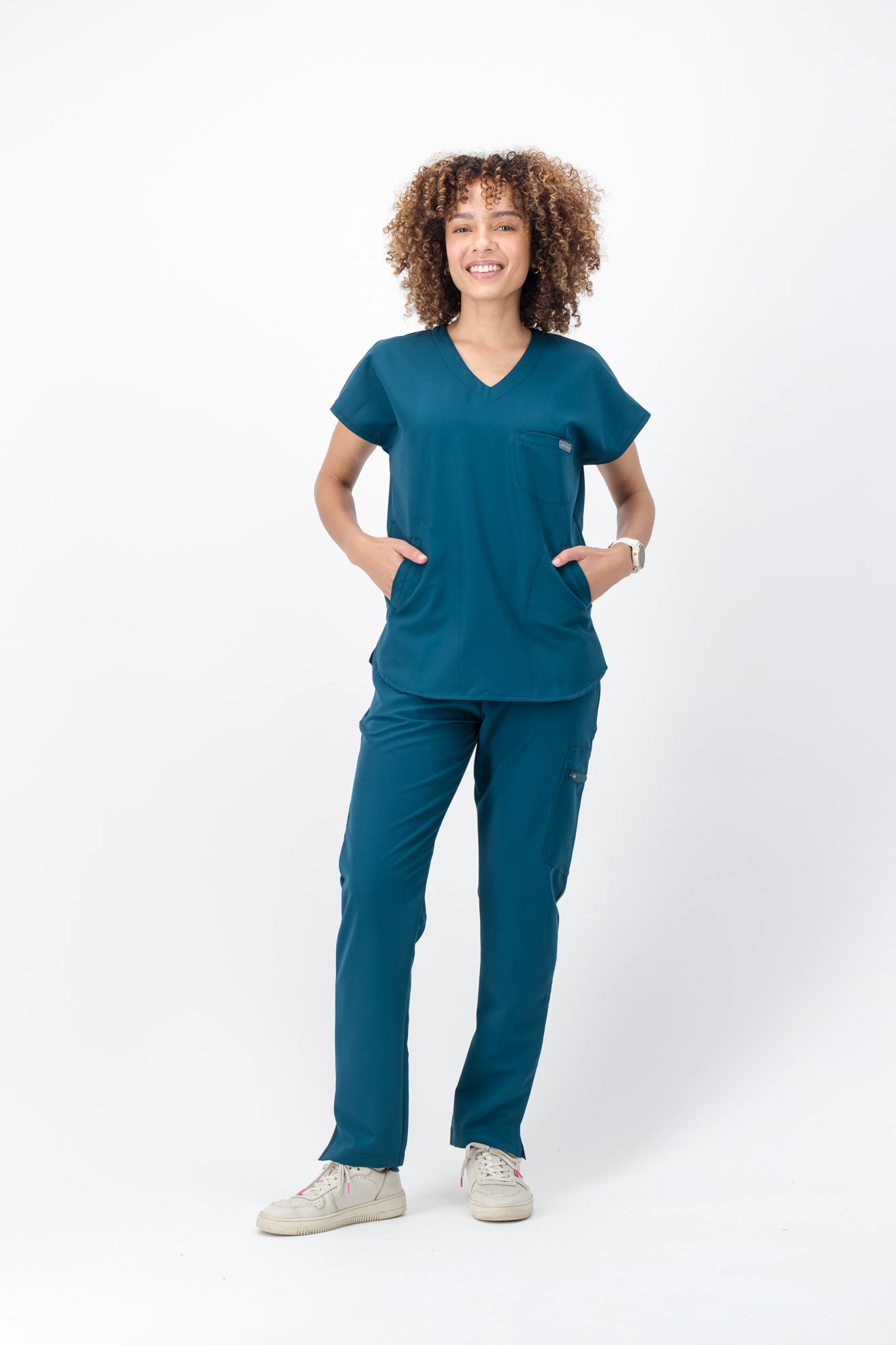The Ladies Straight Leg Scrub Pants - Lagoon - Meraki Scrubs