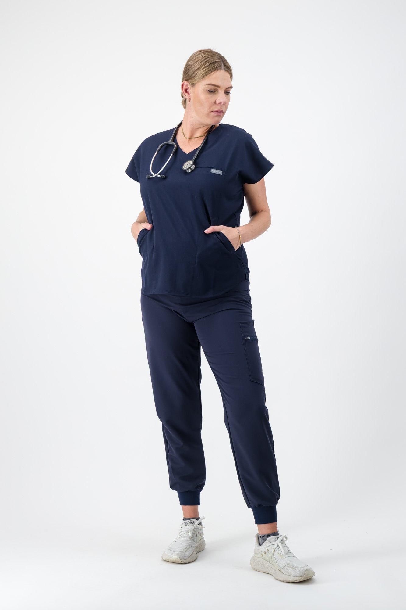 Maternity Jogger Scrub Pants - Navy - Meraki Scrubs