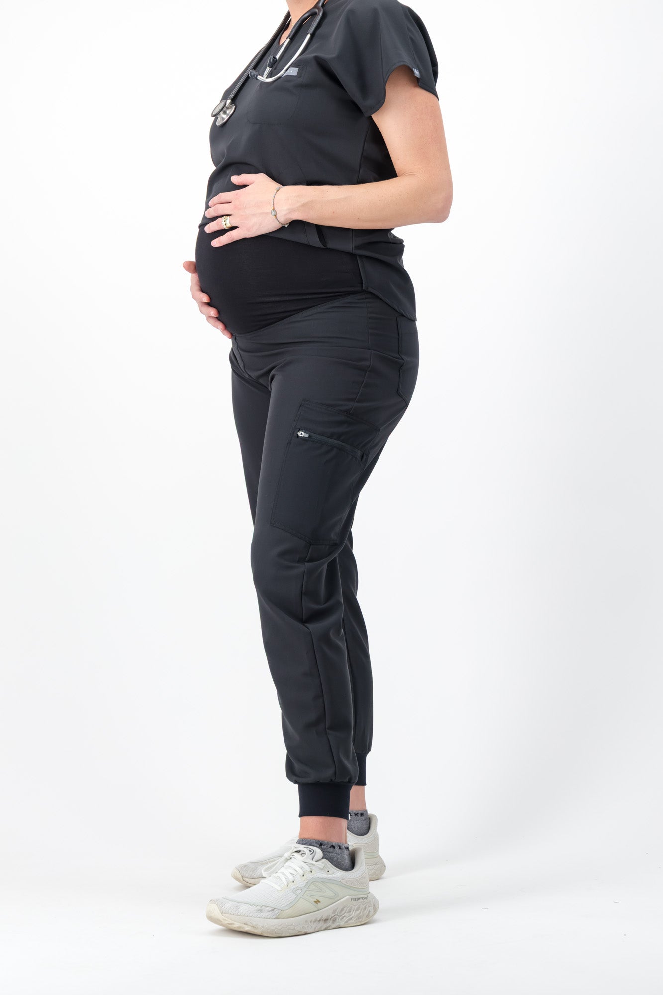 Maternity Jogger Pants - Black - Meraki Scrubs