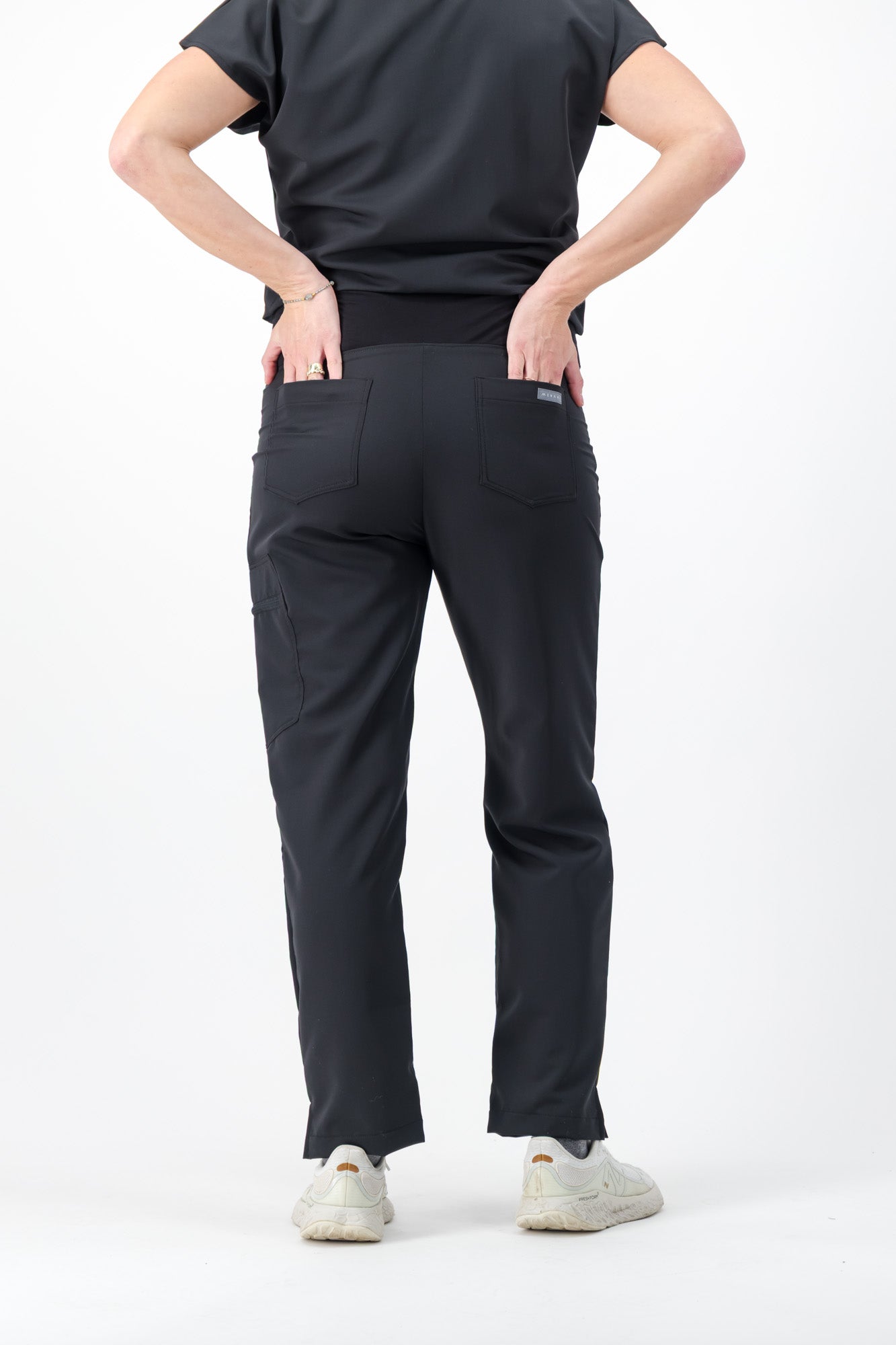 Maternity Straight Leg Scrub Pants - Black - Meraki Scrubs