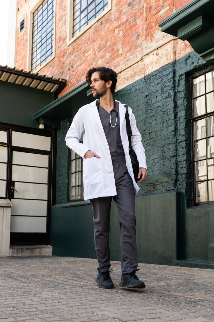 The Edison Unisex Long Sleeve Lab Coat - Meraki Scrubs