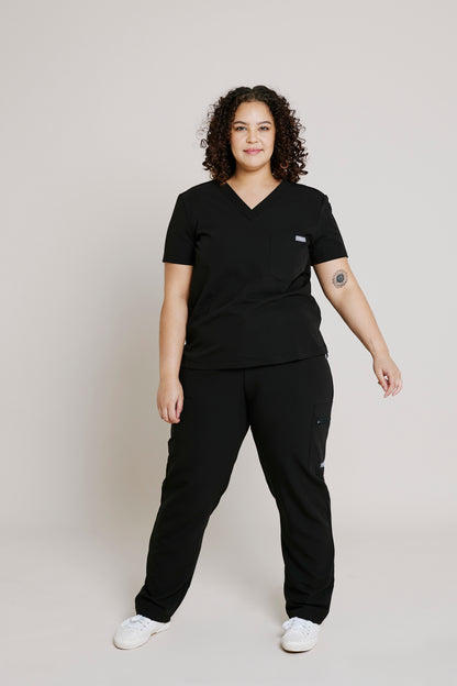 The Penny Women's Scrub Top - Black